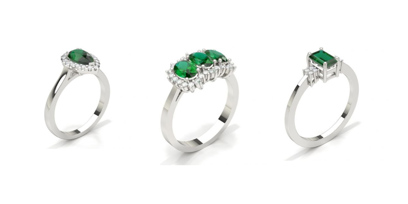 Emerald engagement rings