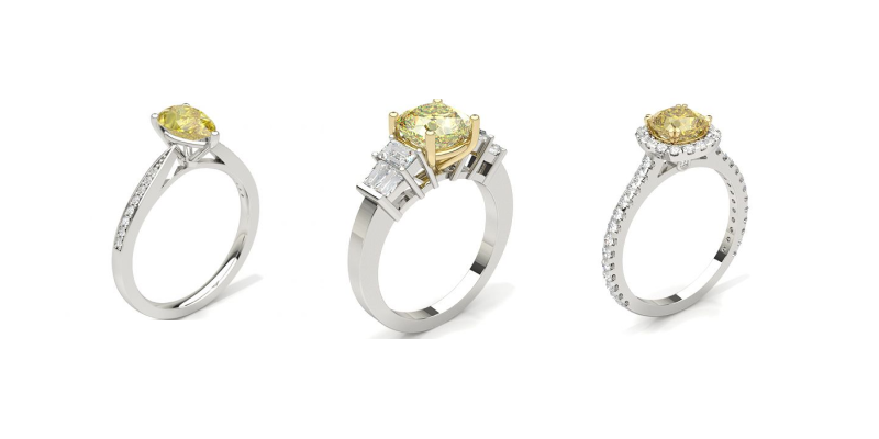 Yellow diamond engagement rings 